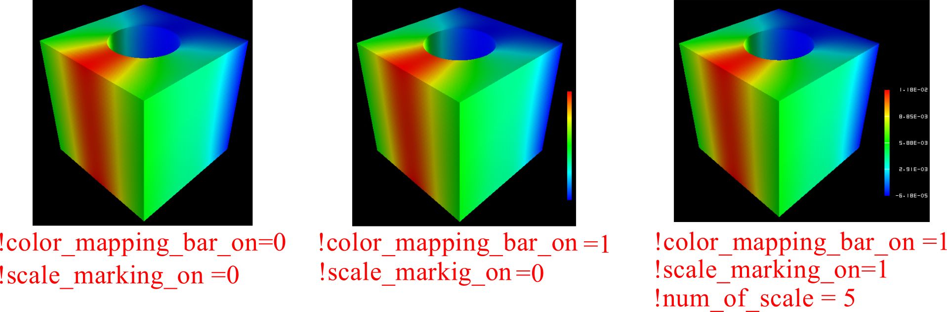 Example of Color Mapping Bar Display